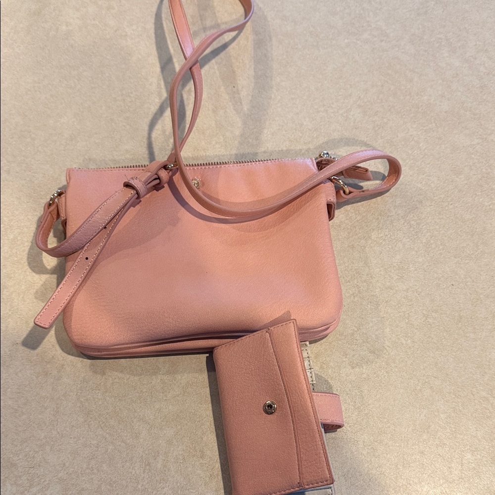 LC Lauren Conrad Blush Crossbody Bag with Wallet